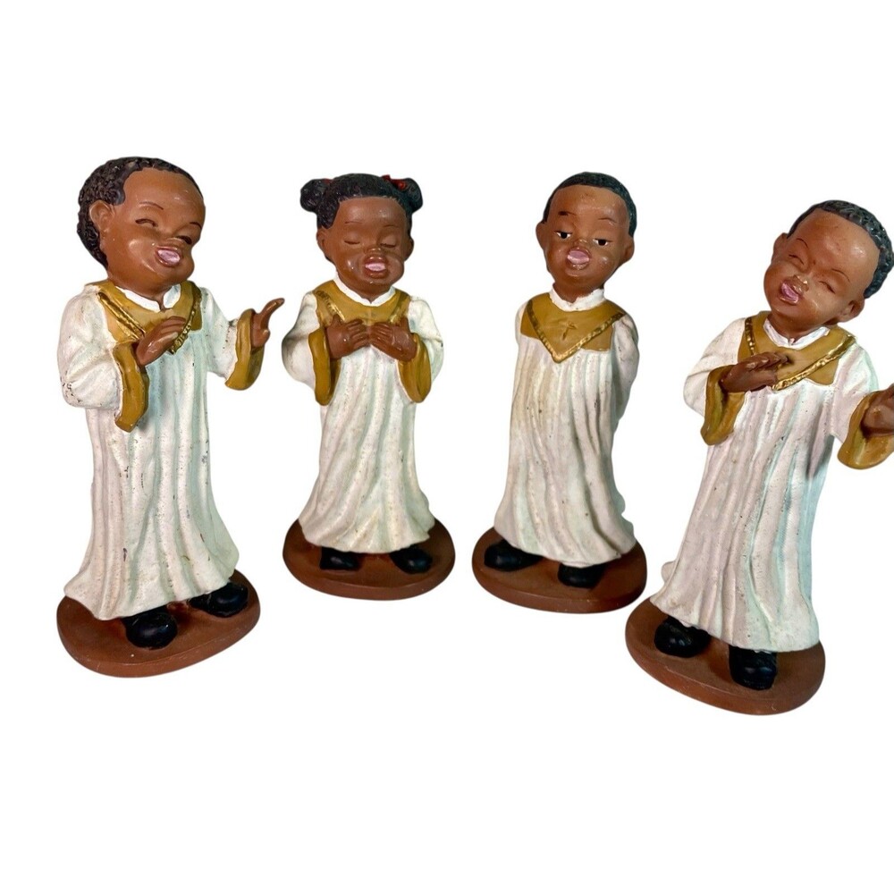 Vintage UTI Figurine African American Children's Choir Church Collection